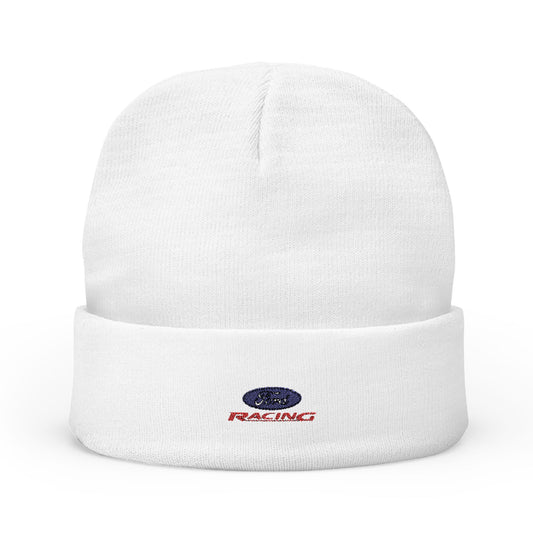 Embroidered Ford Racing Knit Beanie