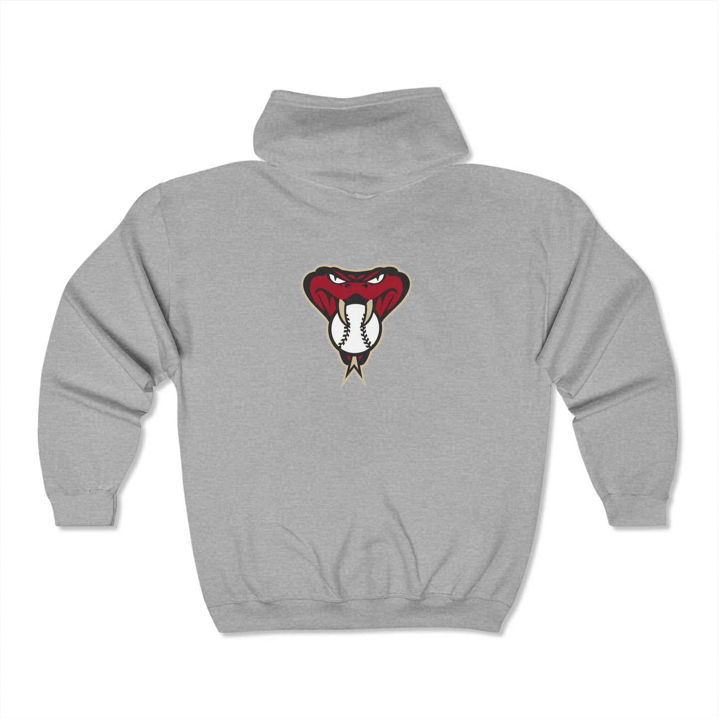 Arizona Diamond Backs Snake Zip-Up Hoodie