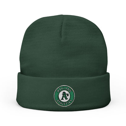 Embroidered Oakland Athletics Knit Beanie