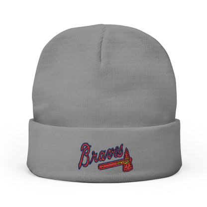 Embroidered Atlanta Braves Knit Beanie