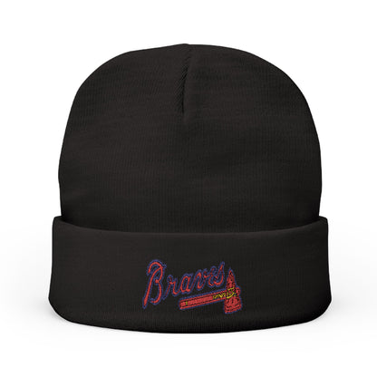 Embroidered Atlanta Braves Knit Beanie