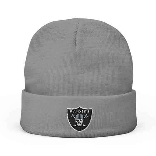 Embroidered Oakland Raiders Knit Beanie