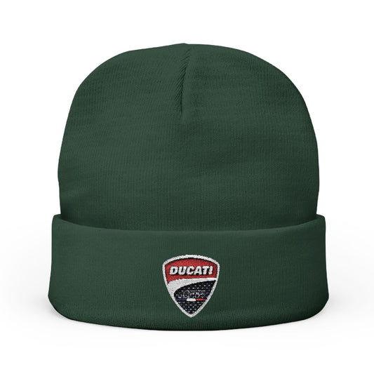 Embroidered Ducati Corse Knit Beanie