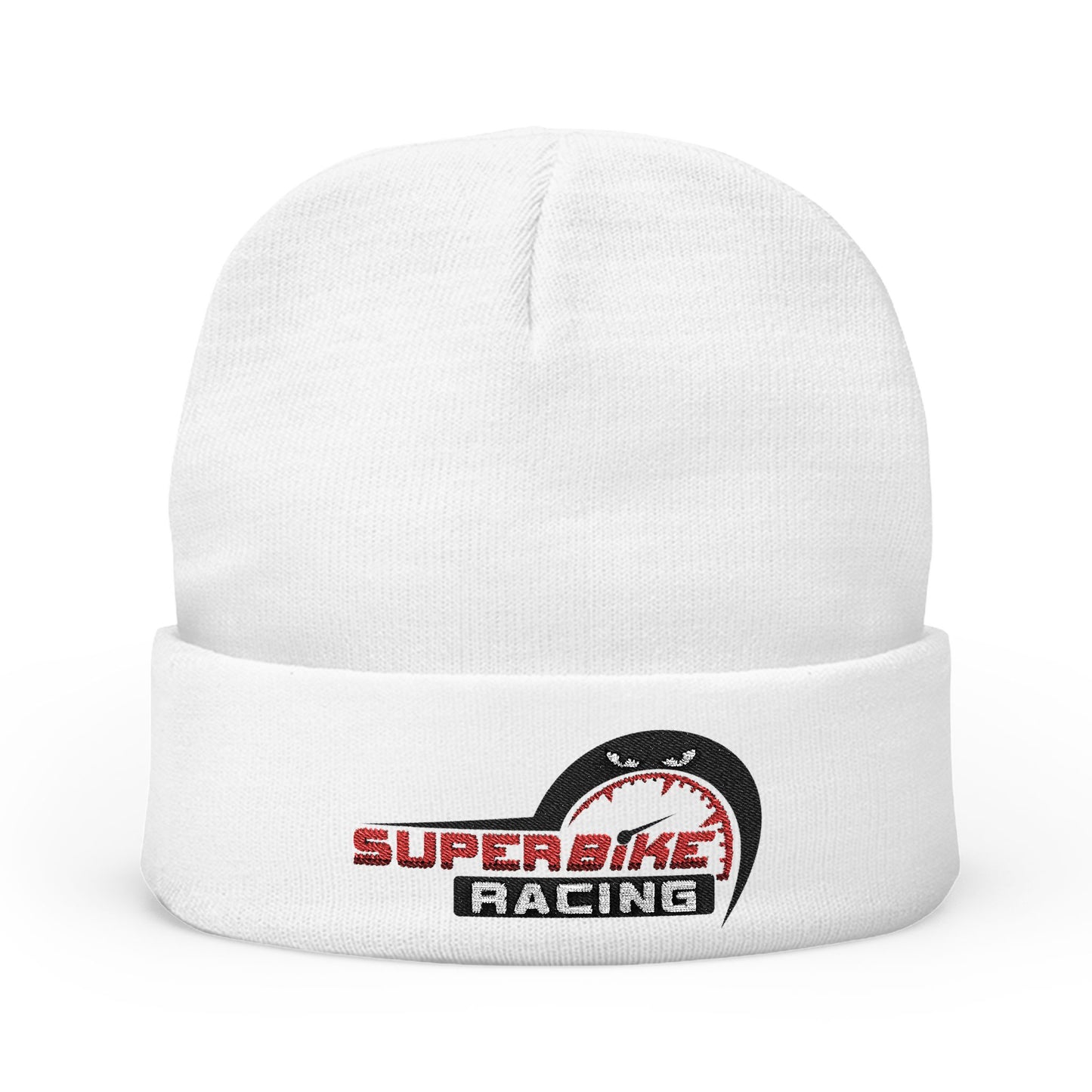 Embroidered Superbike Racing Knit Beanie