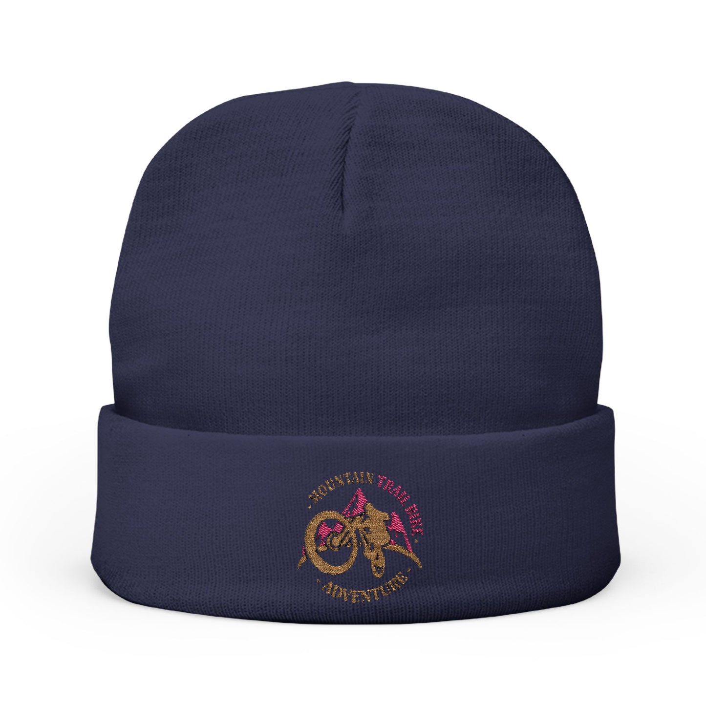 Embroidered Mountain Bike Racing Knit Beanie