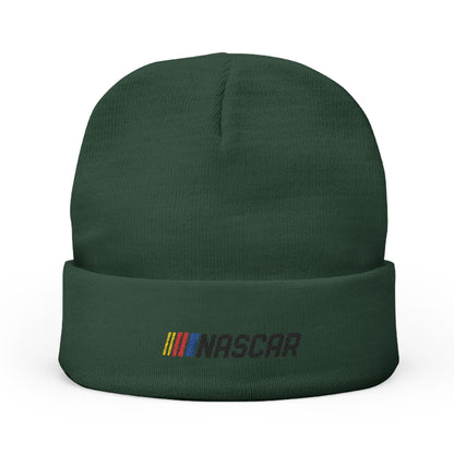 Embroidered Nascar Knit Beanie