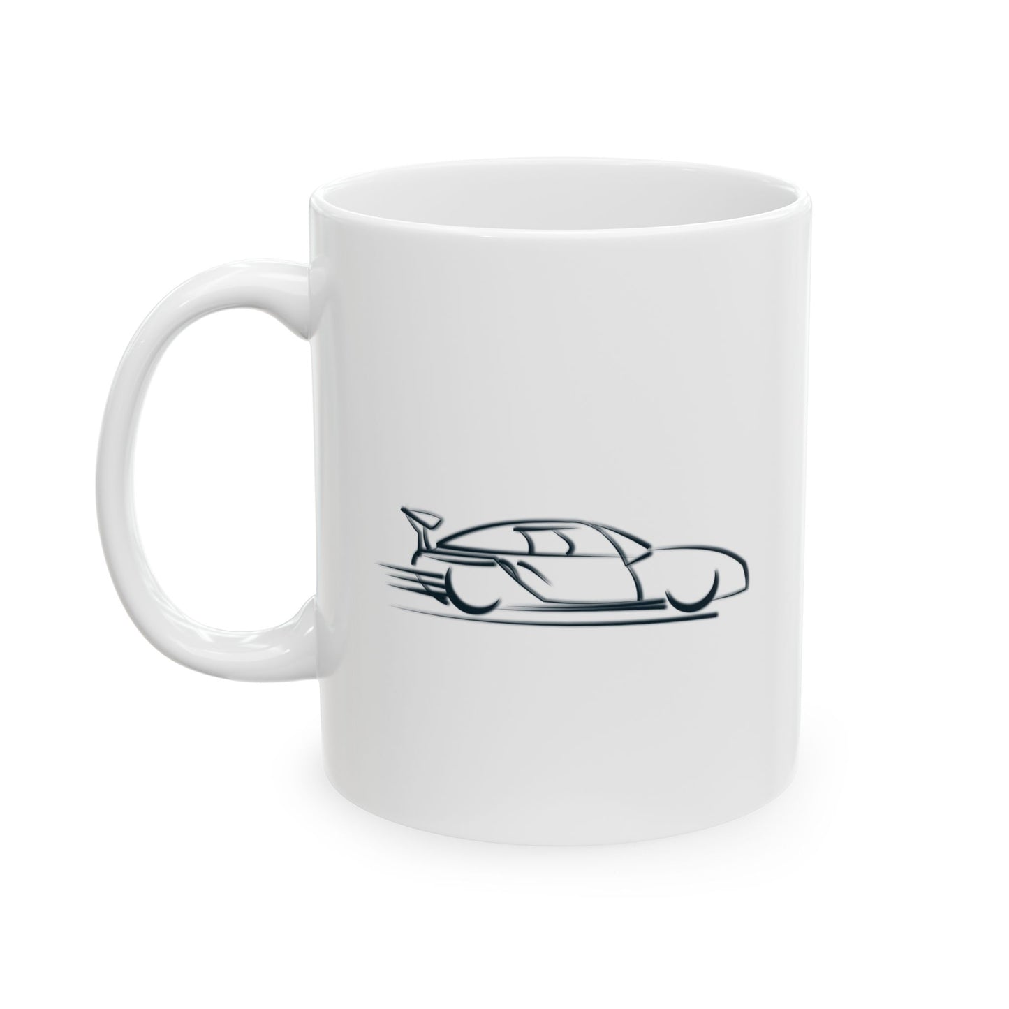 Race Car Ceramic Mug