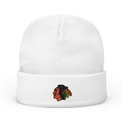 Embroidered Chicago Blackhawks Knit Beanie