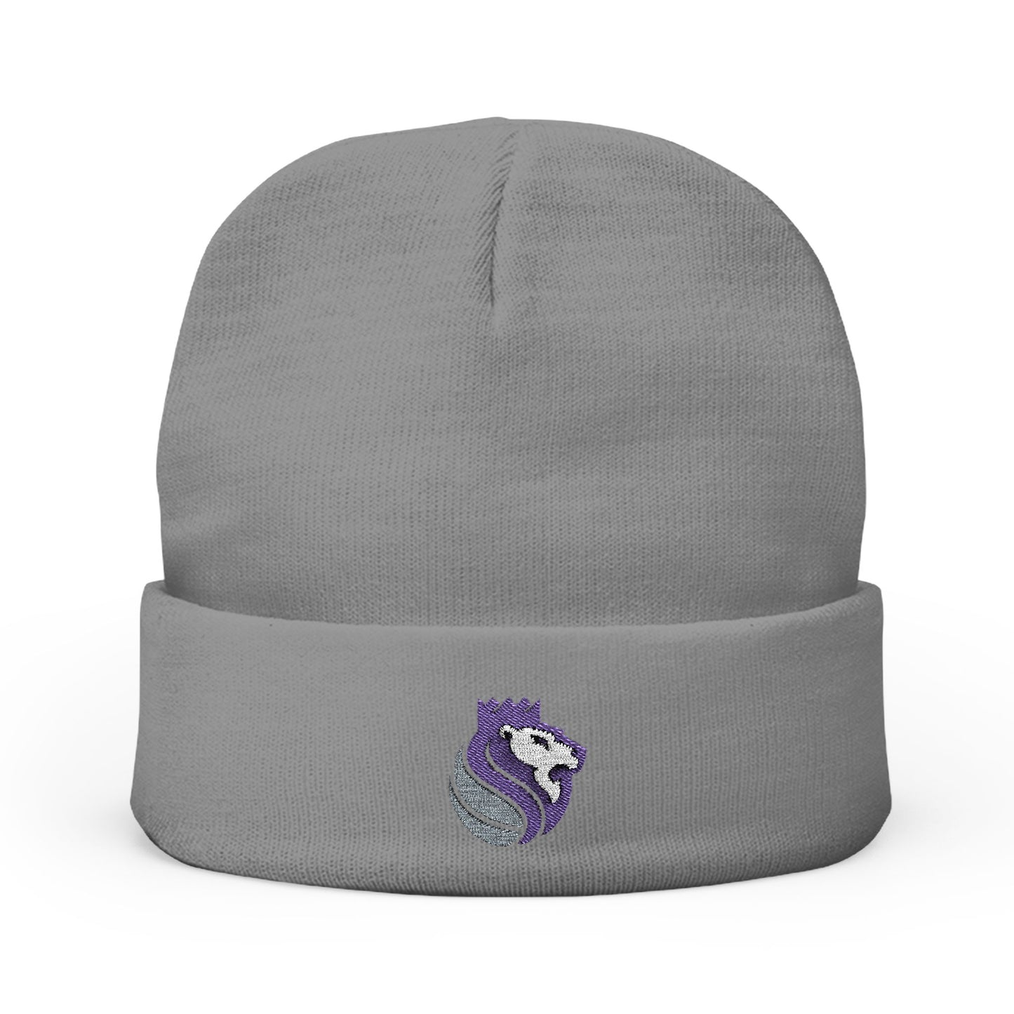 Embroidered Sacramento Kings Lion Logo Knit Beanie