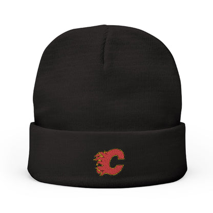 Embroidered Calgary Flames Knit Beanie