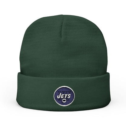 Embroidered New York Jets Knit Beanie