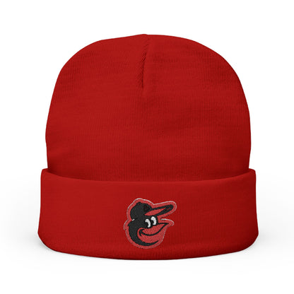 Embroidered Baltimore Orioles Bird Knit Beanie