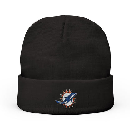 Embroidered Miami Dolphins Knit Beanie