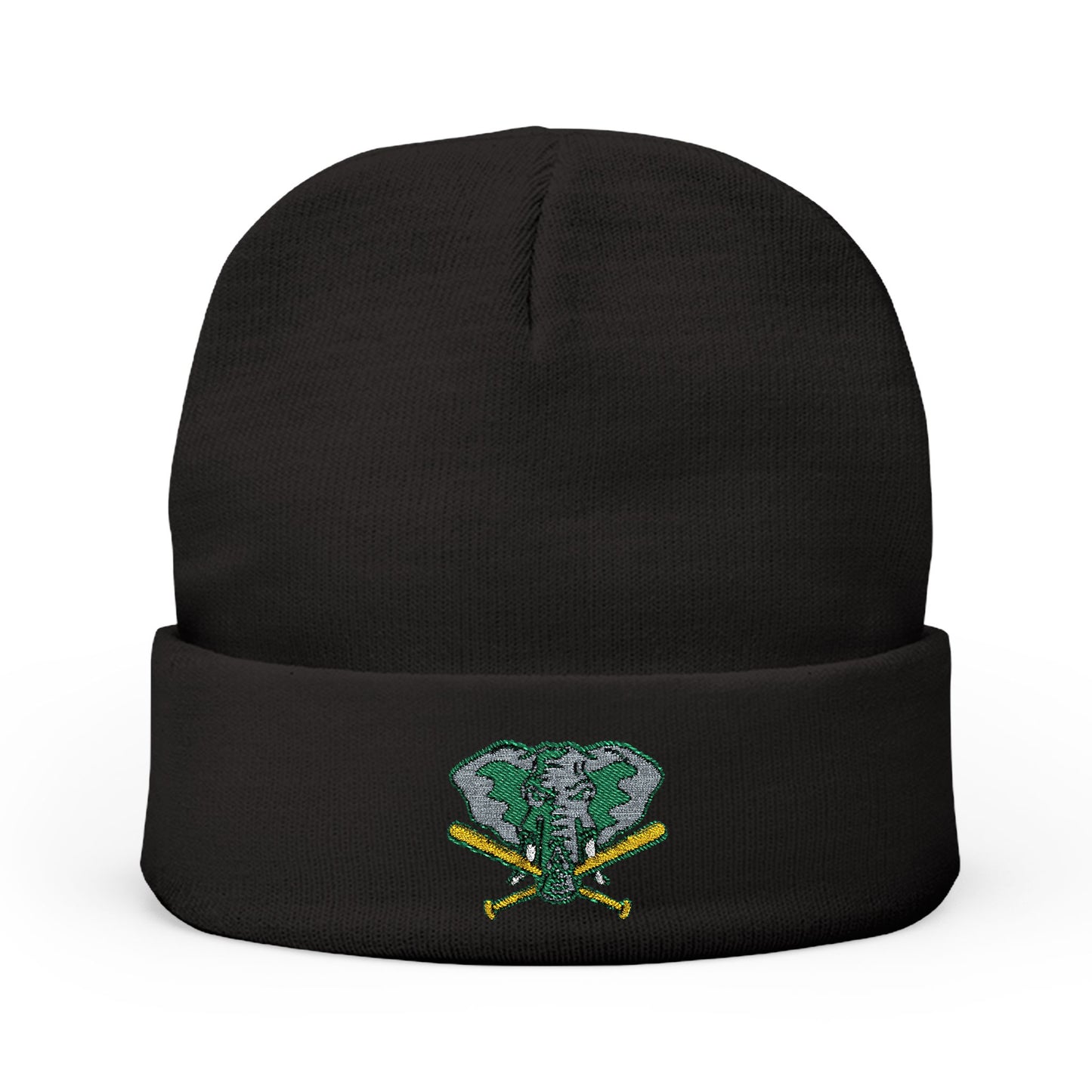 Embroidered Oakland Athletics Elephant Head Knit Beanie