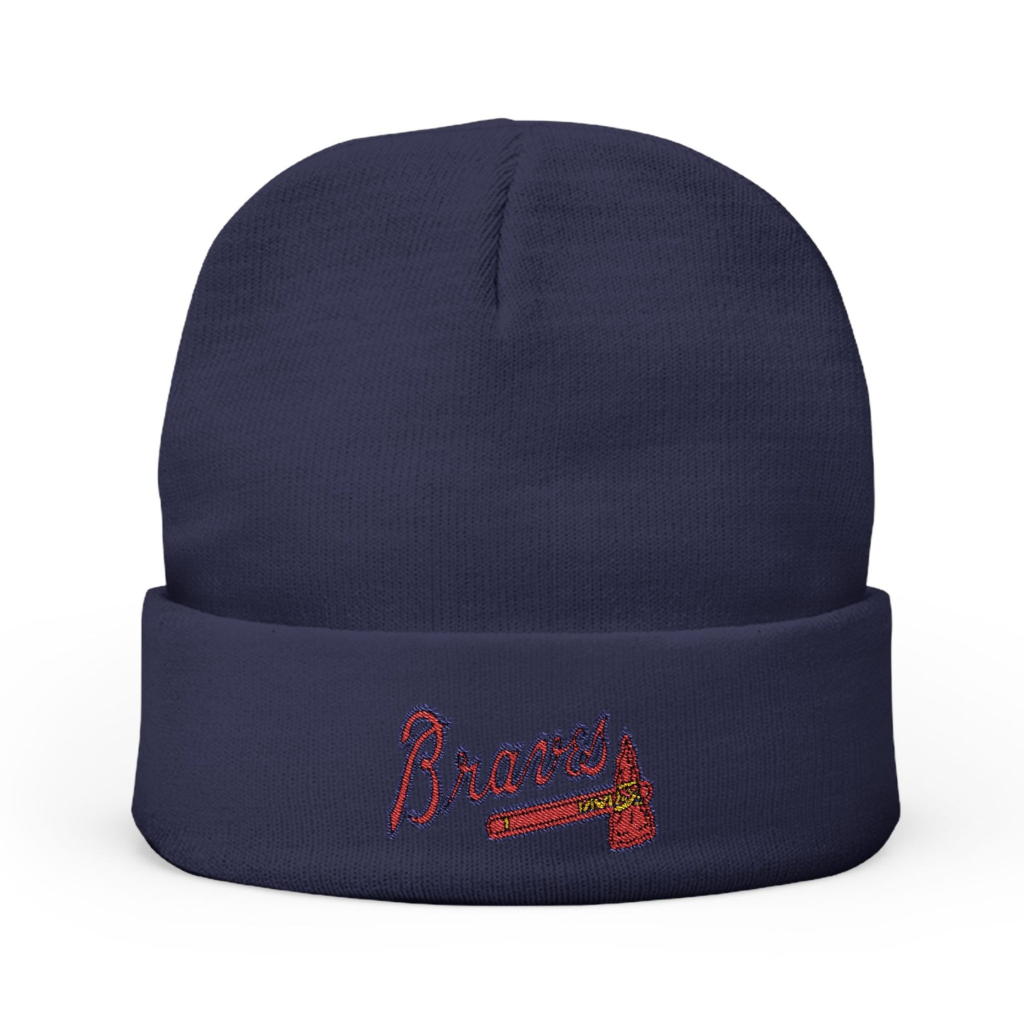 Embroidered Atlanta Braves Knit Beanie