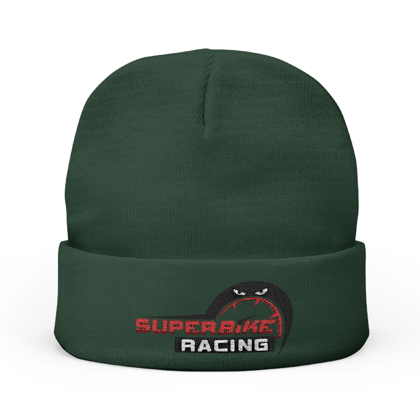 Embroidered Superbike Racing Knit Beanie