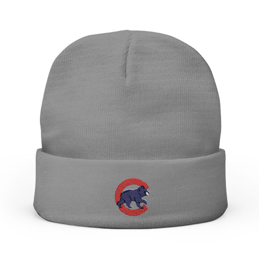 Embroidered Chicago Cubs Bear Knit Beanie