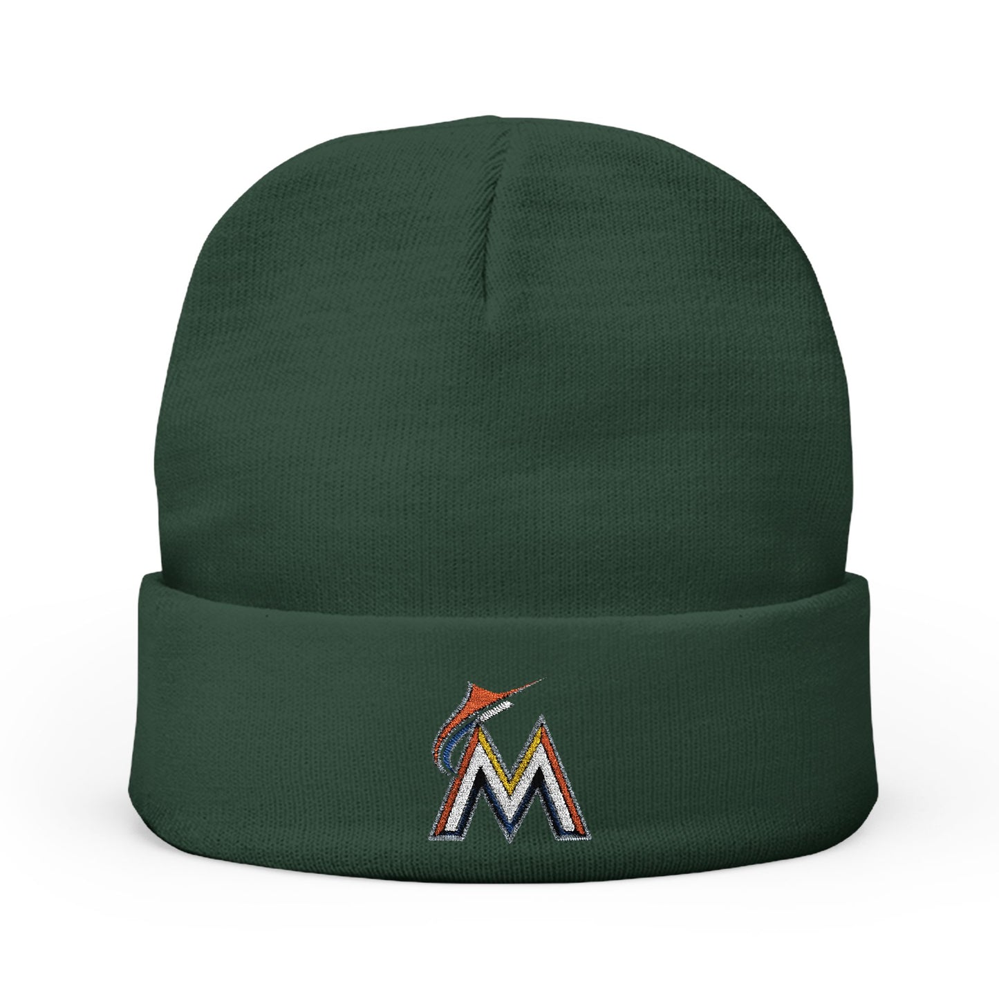 Embroidered Miami Marlins Knit Beanie