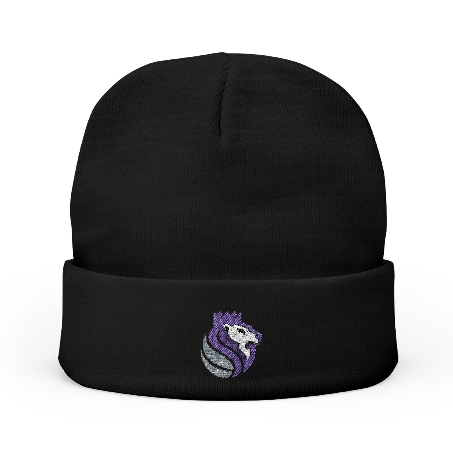 Embroidered Sacramento Kings Lion Logo Knit Beanie