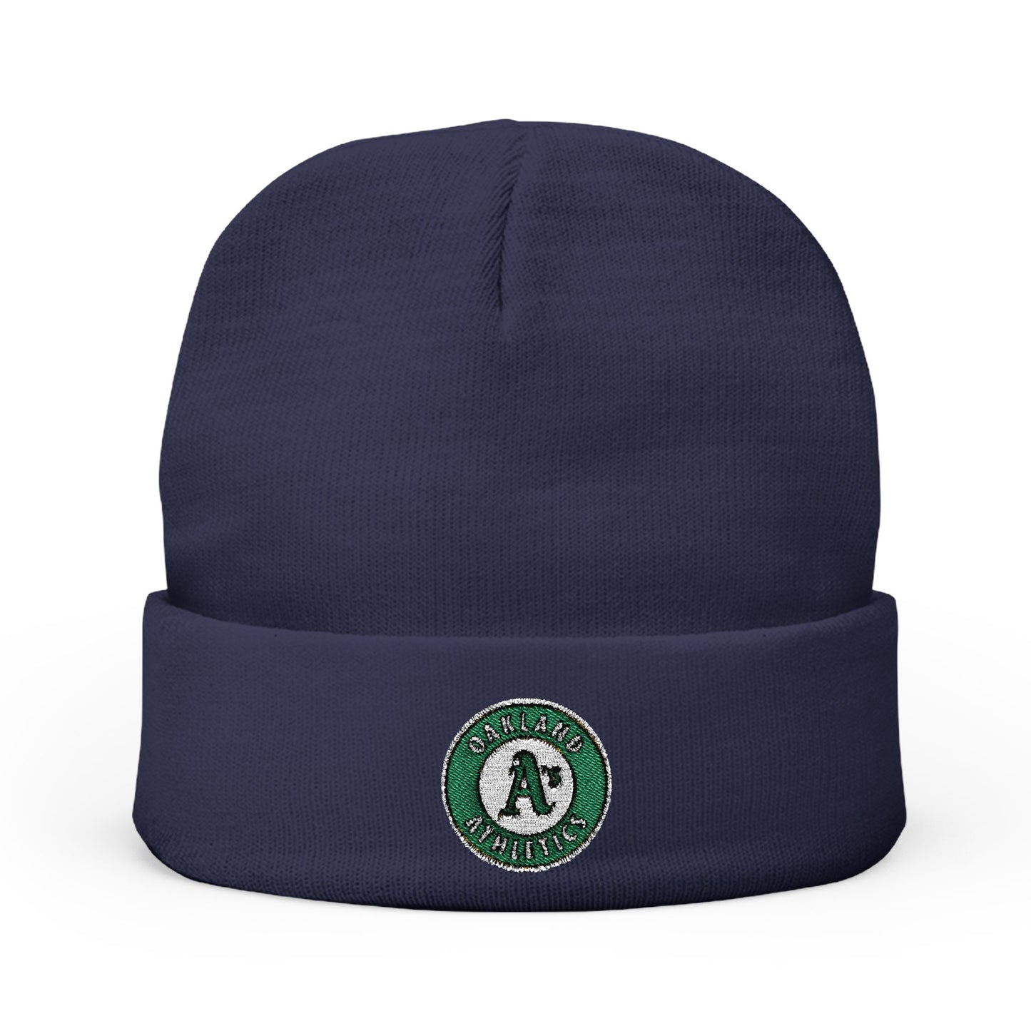 Embroidered Oakland Athletics Knit Beanie