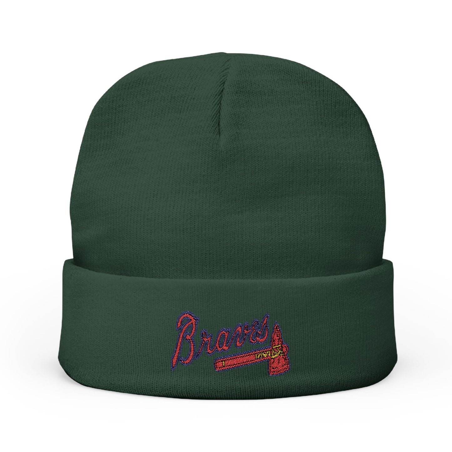 Embroidered Atlanta Braves Knit Beanie