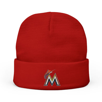 Embroidered Miami Marlins Knit Beanie