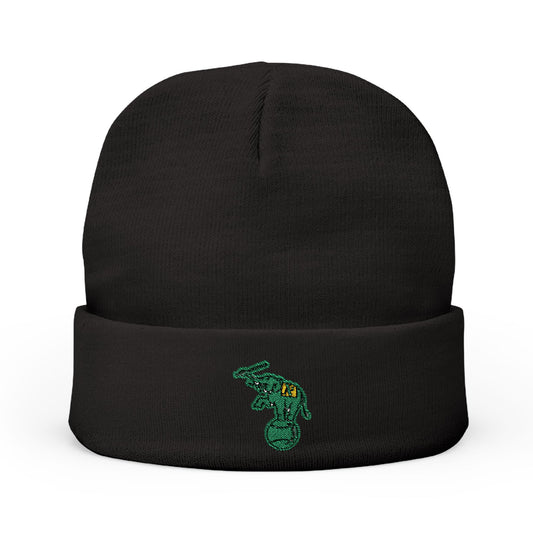 Embroidered Oakland Athletics Elephant Knit Beanie