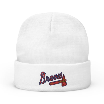 Embroidered Atlanta Braves Knit Beanie