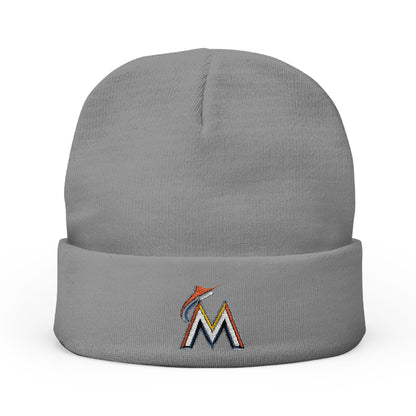 Embroidered Miami Marlins Knit Beanie