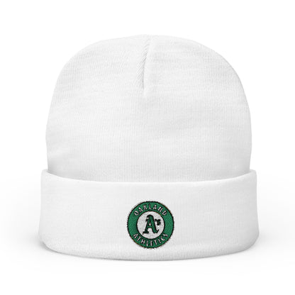 Embroidered Oakland Athletics Knit Beanie