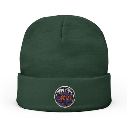 Embroidered New York Mets Knit Beanie