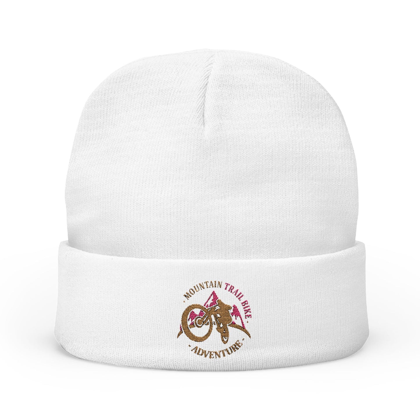 Embroidered Mountain Bike Racing Knit Beanie