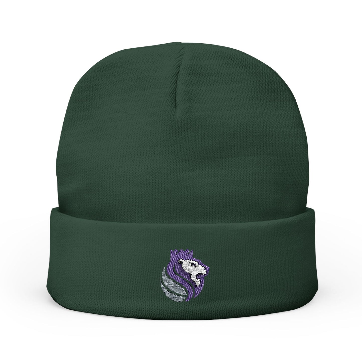 Embroidered Sacramento Kings Lion Logo Knit Beanie