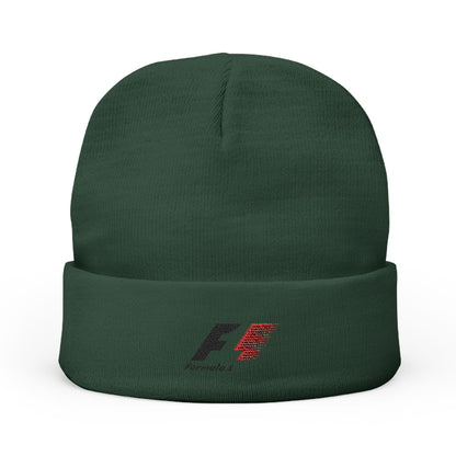 Embroidered Formula One Racing Knit Beanie