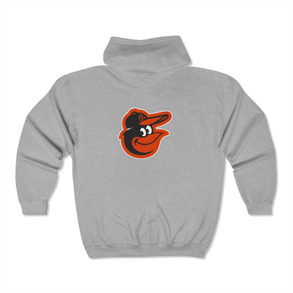 Baltimore Orioles Bird Zip-Up Hoodie