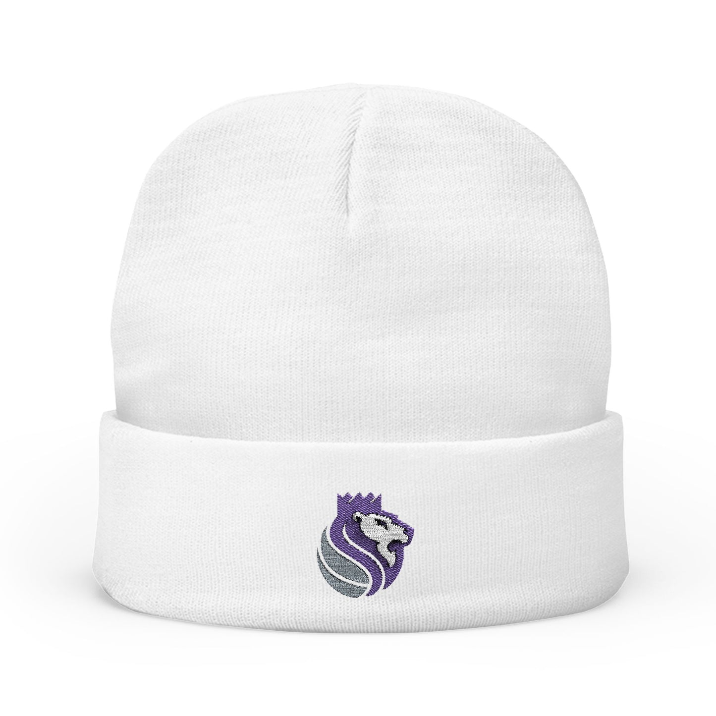 Embroidered Sacramento Kings Lion Logo Knit Beanie