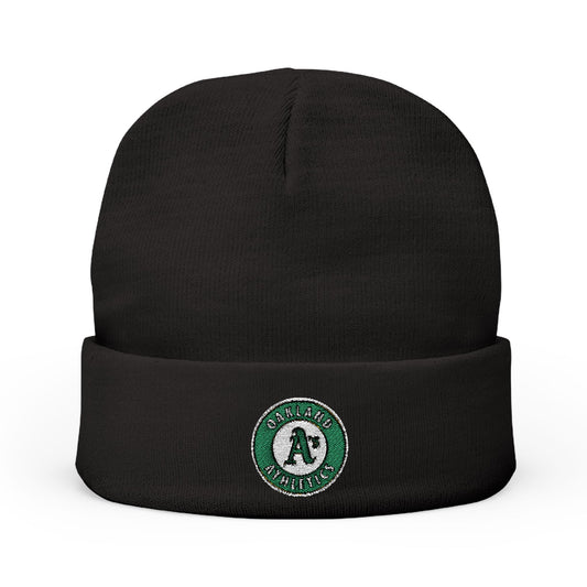 Embroidered Oakland Athletics Knit Beanie