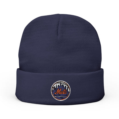 Embroidered New York Mets Knit Beanie